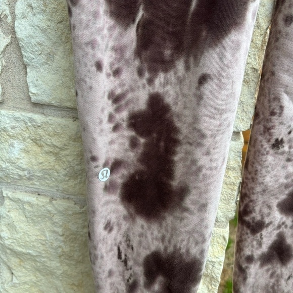 Lululemon Women's Tie Dye Pink Brown Joggers Sz 6 Pockets Wide Band Waist Pants - Picture 7 of 7